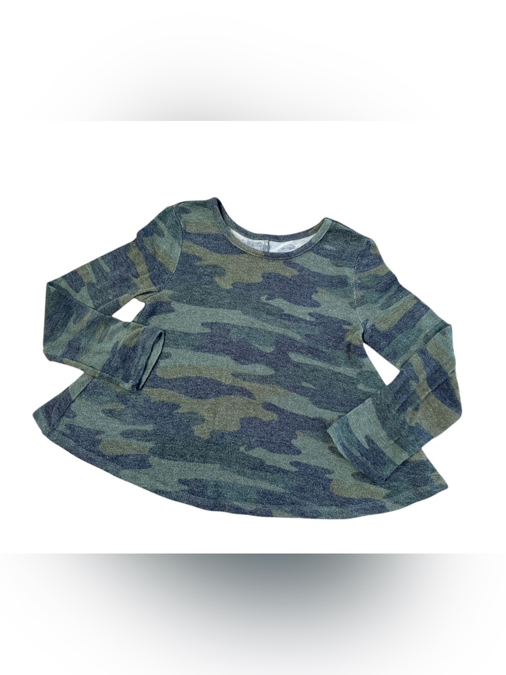 Justice Green Camo Swing Style Top Size 5